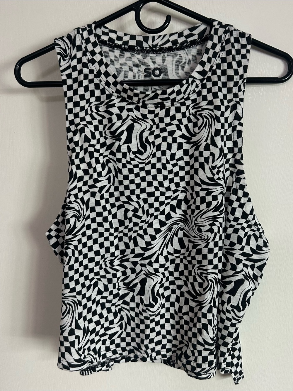 SO “The Favorite Tank” Black & White Trippy Athletic Tank